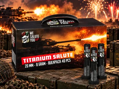 Titanium Salute Bulkpack(40pcs) - Single Shot - 20MM